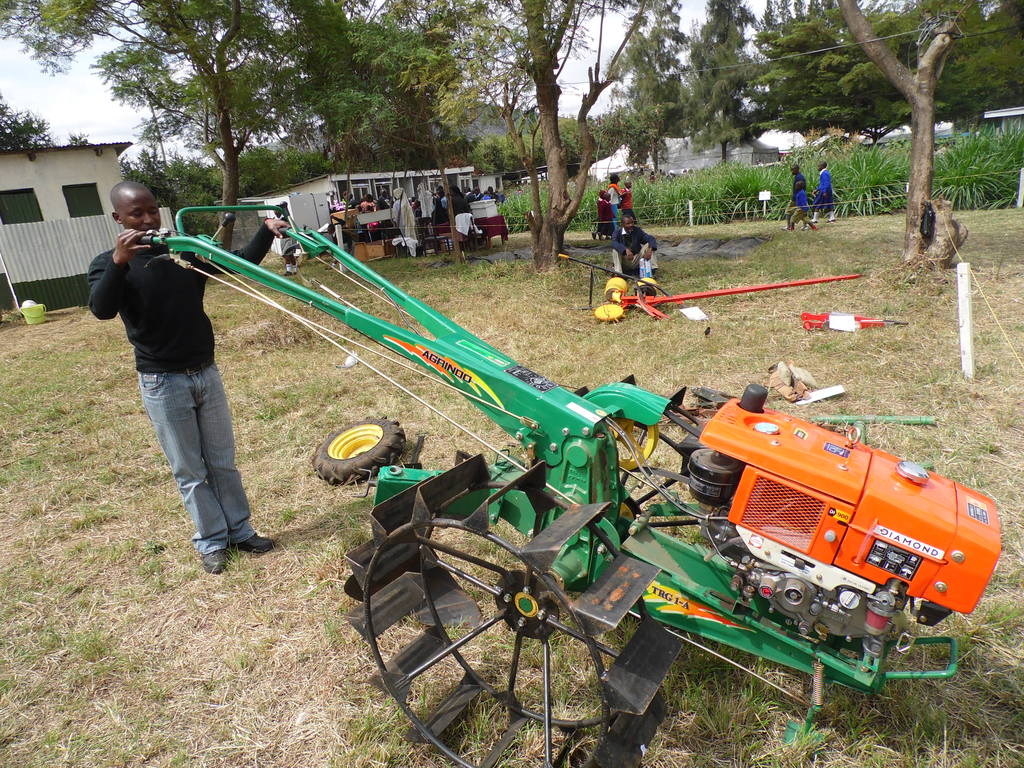 tractor walking